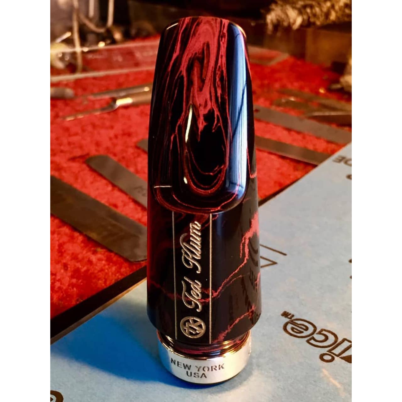管楽器・吹奏楽器 Ted Klum NY Model Alto HR Red Marble #7 New York Model Alto Handcrafted HR - Ted Klum Mouthpieces